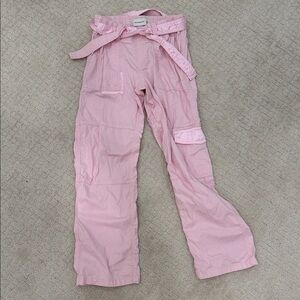 Abercrombie Light Pink Cargo Pants with Belt